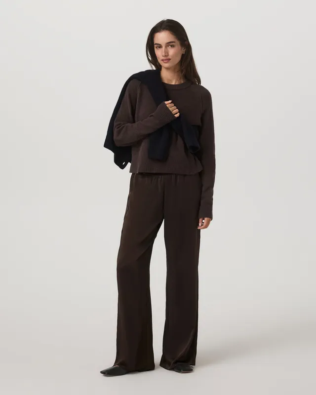 Nova Satin Wideleg Pant