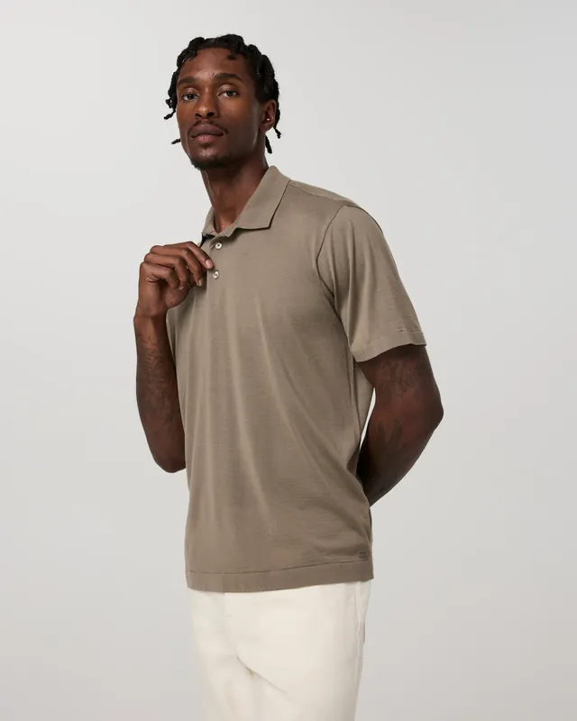 Short Sleeve Merino Wool Sweater Polo