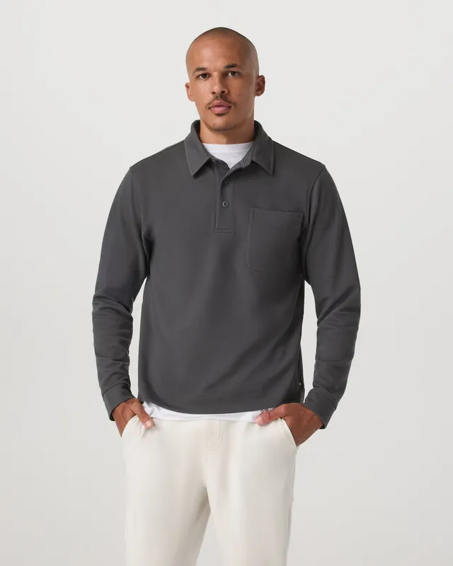 Long Sleeve Waffle Polo